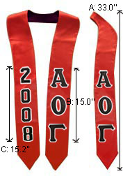 embroidered greek stole