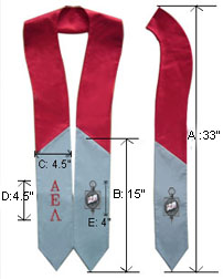 honor stole embroidered