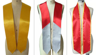 plain graduation stoles