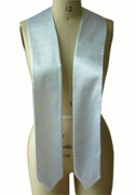 white graduation stoles